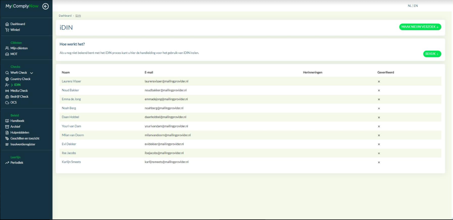 MyComplyNow iDIN